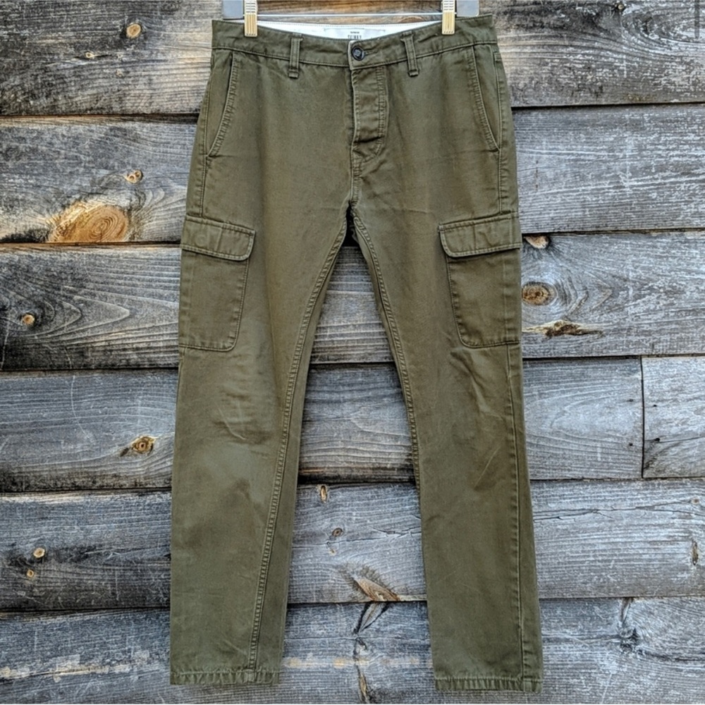 Topman Skinny Military Green Cargo Pants 30x30